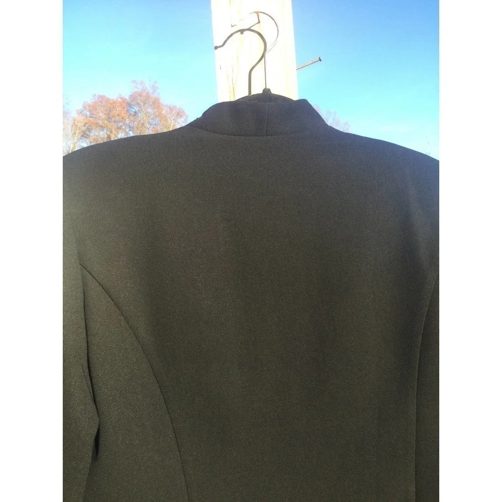 Coldwater creek womens black beaded blazer NEW 10p petite 10‎ ruffle holiday